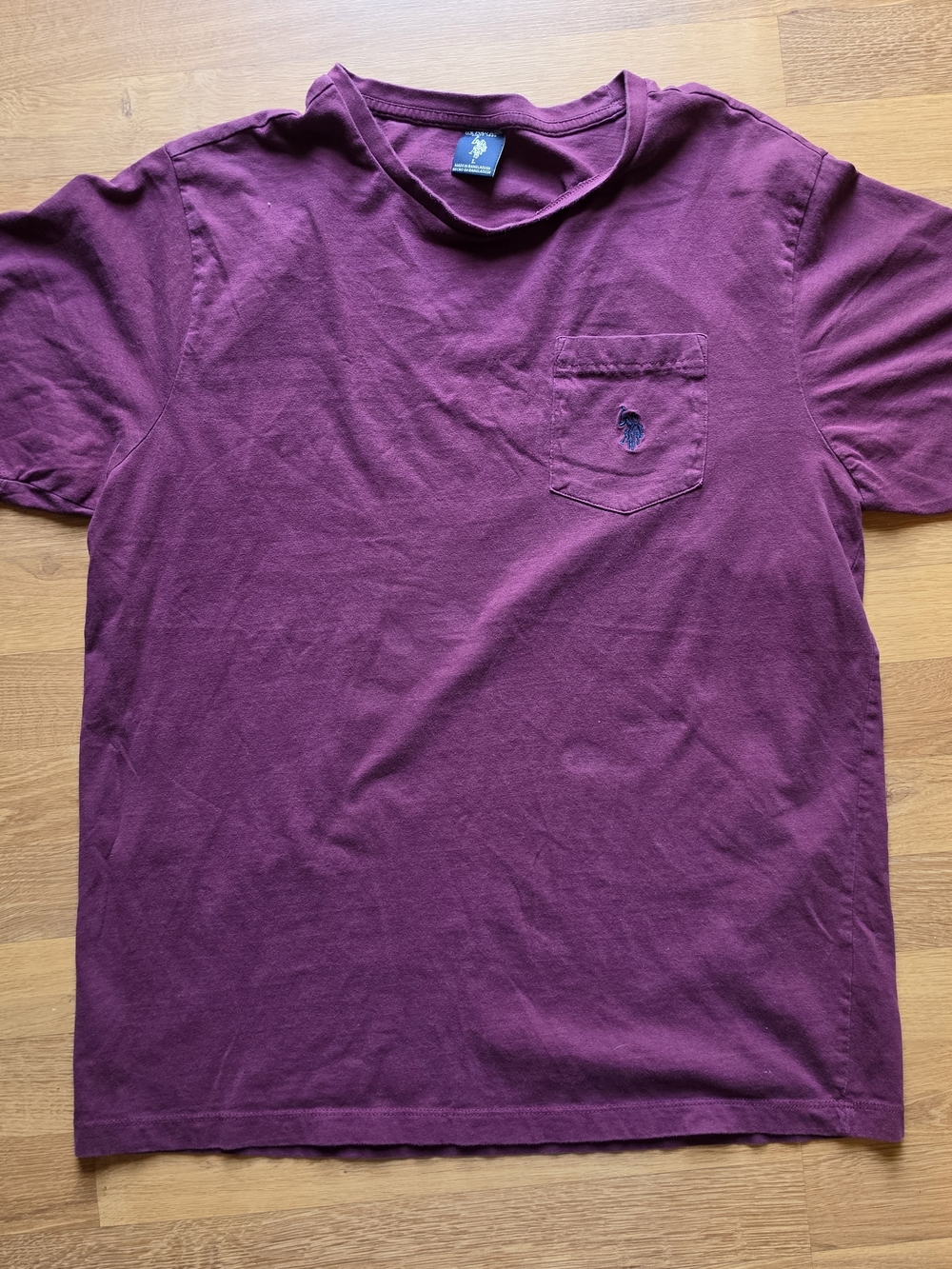 U.S. Polo Assn. Short Sleeve Pocket Tee in Maroon